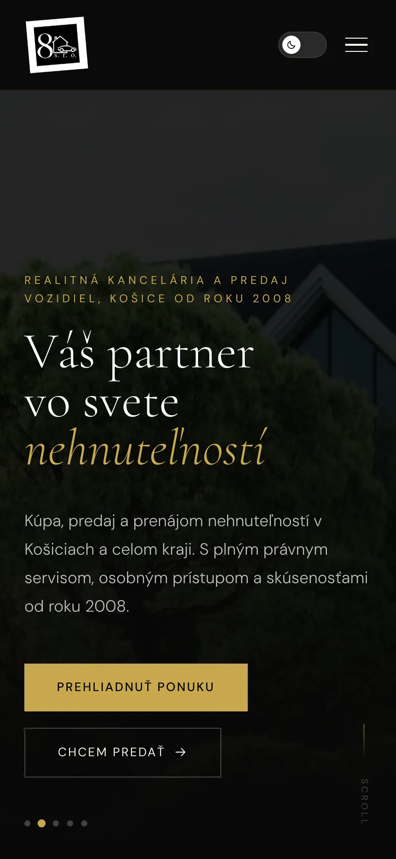Mobilná verzia webu 8 s. r. o.