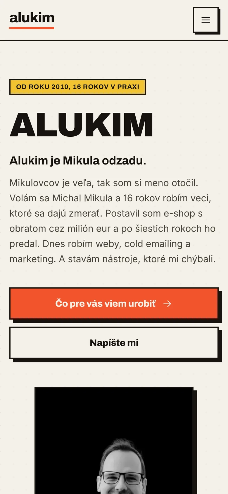 Mobilná verzia webu Alukim.sk