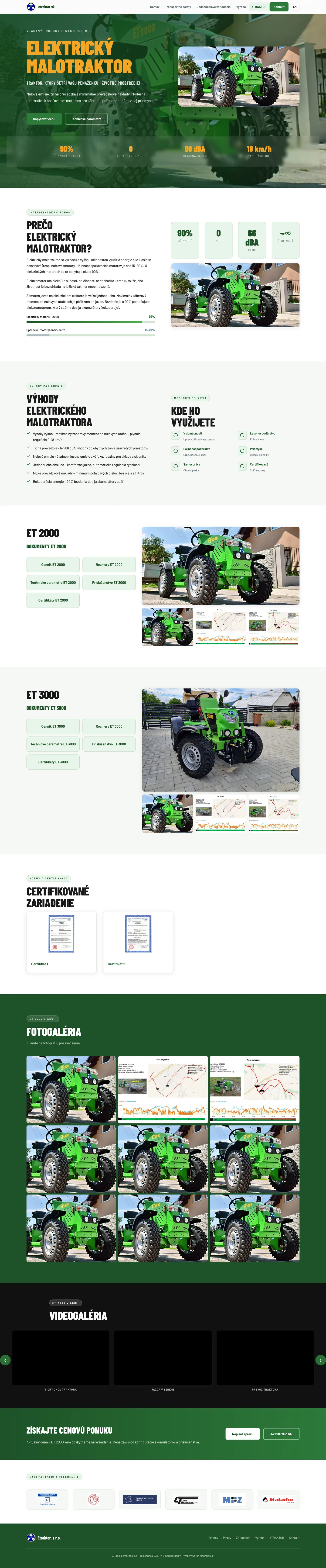 Podstránka 1 webu eTraktor