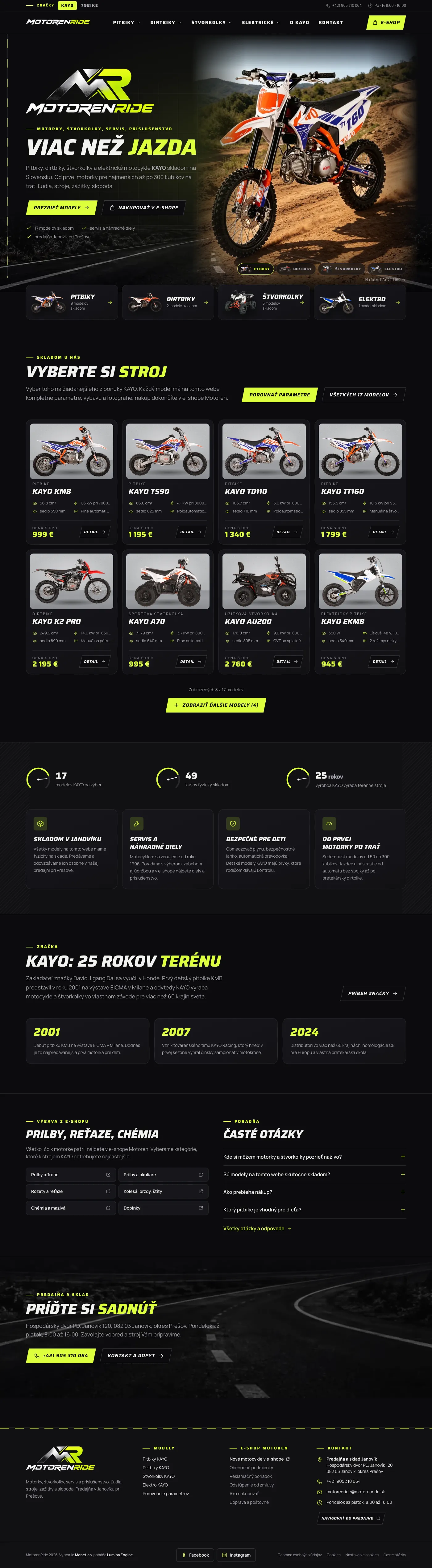 Podstránka 2 webu MotorenRide
