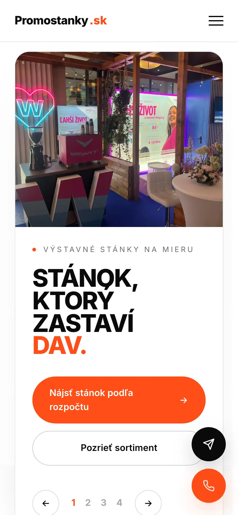 Mobilná verzia webu Promostanky.sk