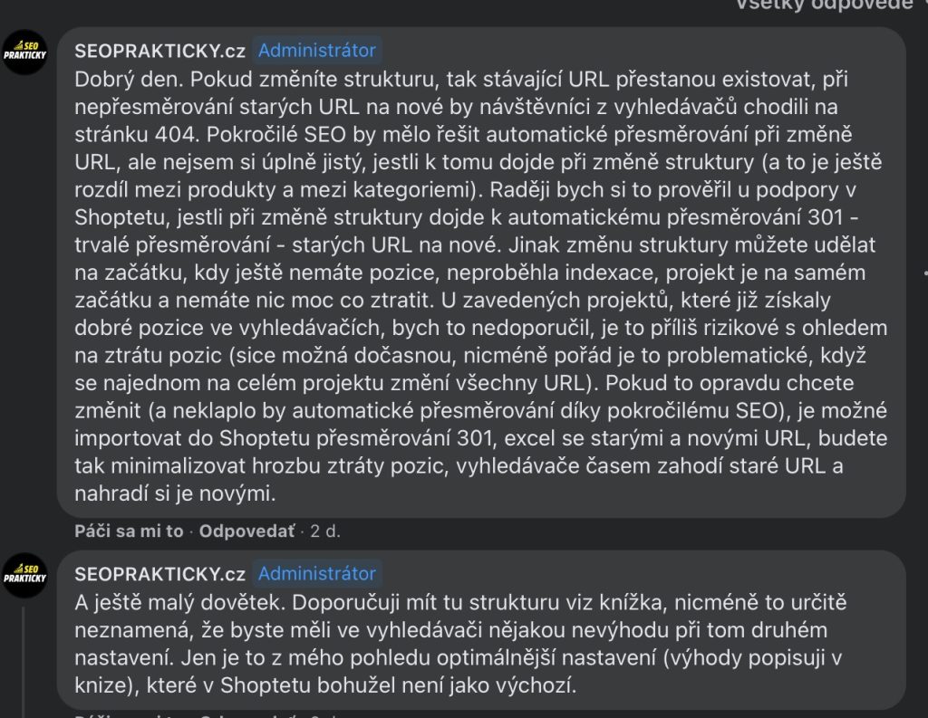 SEO prakticky - štruktúra URL adries